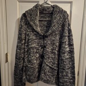Moda International Black and White Cardigan